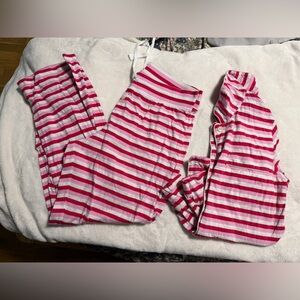 J. Crew Striped Pink and White Pajamas